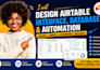 design airtable interface, airtable database and airtable automation